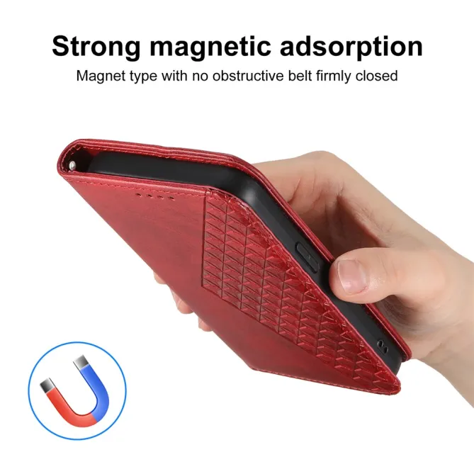 Housse Realme 16 Pro+ Aspect Cuir Lisse au Design Géométrique