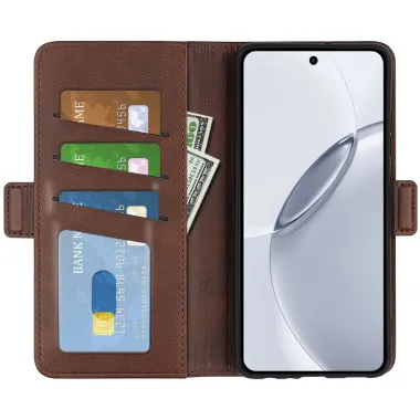 Étui Realme 16 Pro Plus portefeuille revêtement simili cuir mat