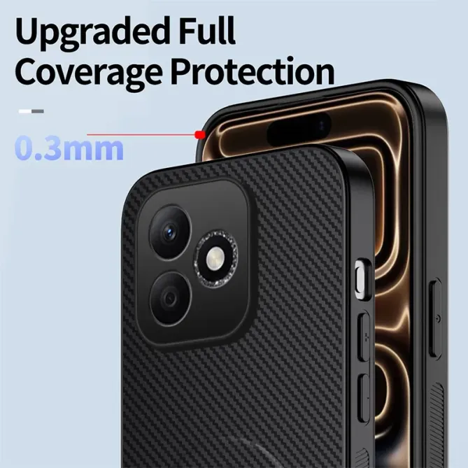 Coque Honor 600 Lite Carbone Magnétique Support + Verres