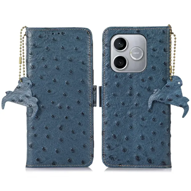 Housse Honor 600 Lite Cuir Véritable Autruche RFID