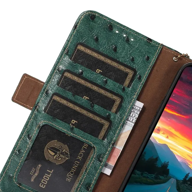 Housse Honor 600 Lite Cuir Véritable Autruche RFID