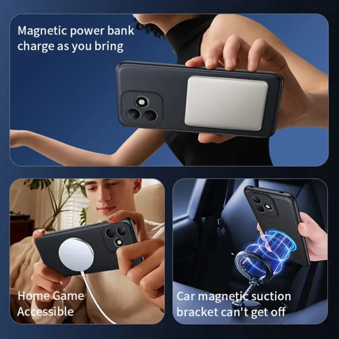 Coque Honor 600 Lite Cuir Magnetic Series