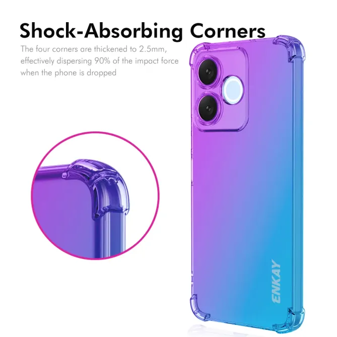 Coque Honor 600 Lite Transparente Bicolore