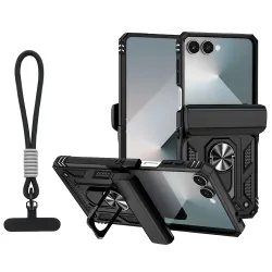Coque Samsung Galaxy Z Flip 7 Kickstand Charnière Dragonne