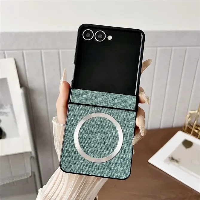 Coque Samsung Galaxy Z Flip7 Magnétique Texture Tissu
