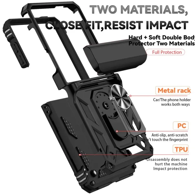 Coque Samsung Galaxy Z Flip 7 Kickstand Charnière Dragonne