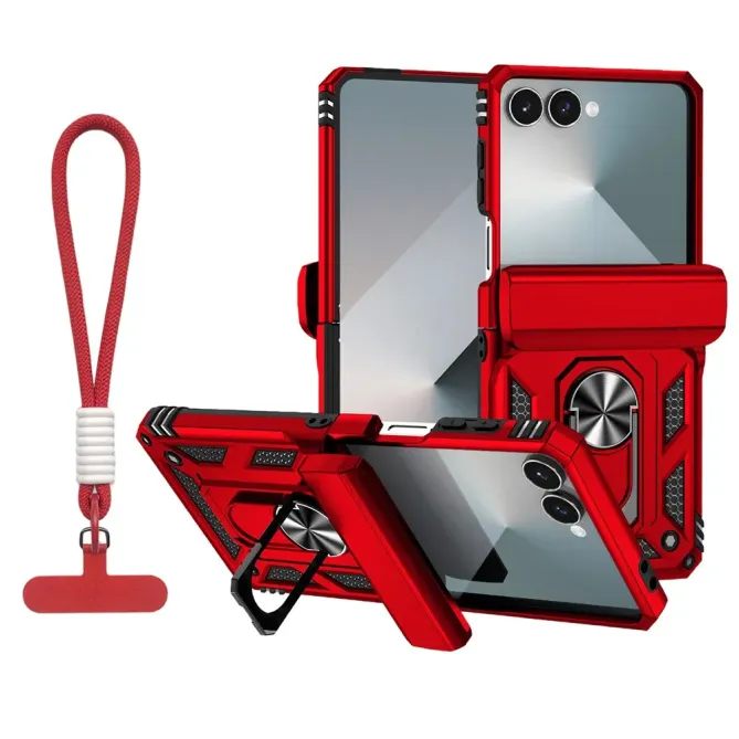 Coque Samsung Galaxy Z Flip 7 Kickstand Charnière Dragonne