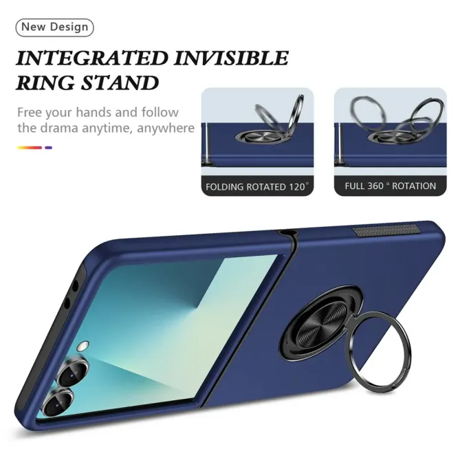 Coque Samsung Galaxy Z Flip 7 Anneau Rotatif Support PC