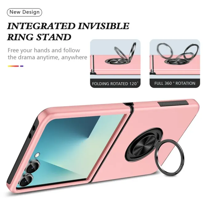 Coque Samsung Galaxy Z Flip 7 Anneau Rotatif Support PC