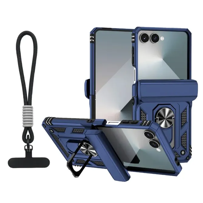 Coque Samsung Galaxy Z Flip 7 Kickstand Charnière Dragonne