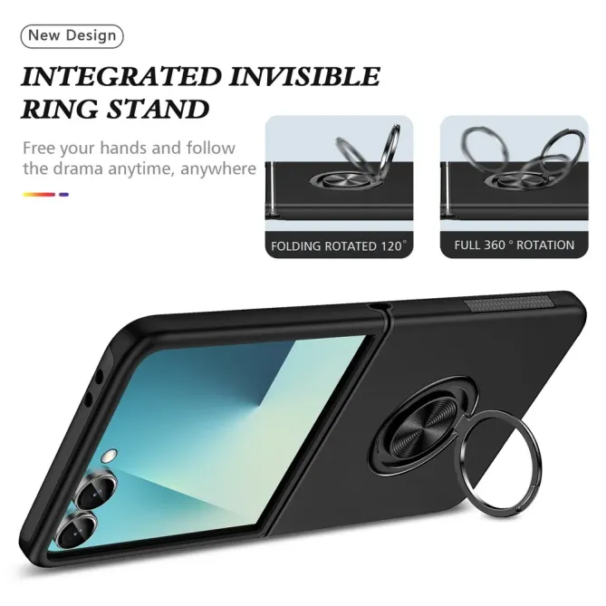 Coque Samsung Galaxy Z Flip 7 Anneau Rotatif Support PC