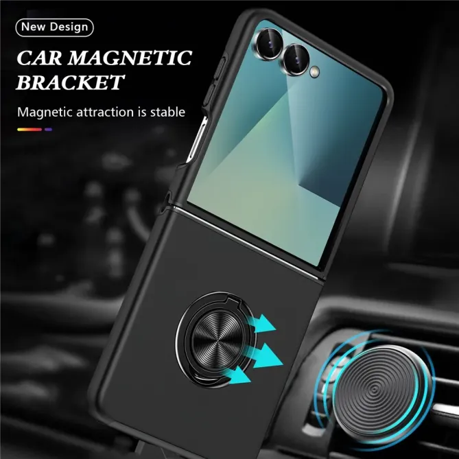 Coque Samsung Galaxy Z Flip 7 Anneau Rotatif Support PC