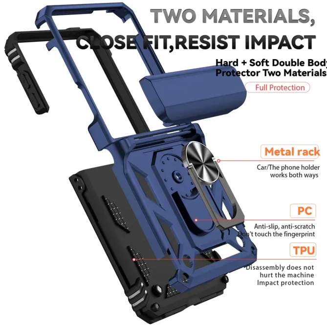 Coque Samsung Galaxy Z Flip 7 Kickstand Charnière Dragonne