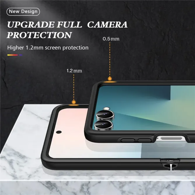 Coque Samsung Galaxy Z Flip 7 Anneau Rotatif Support PC