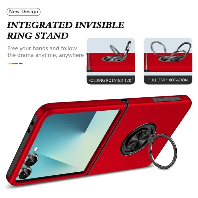 Coque Samsung Galaxy Z Flip 7 Anneau Rotatif Support PC