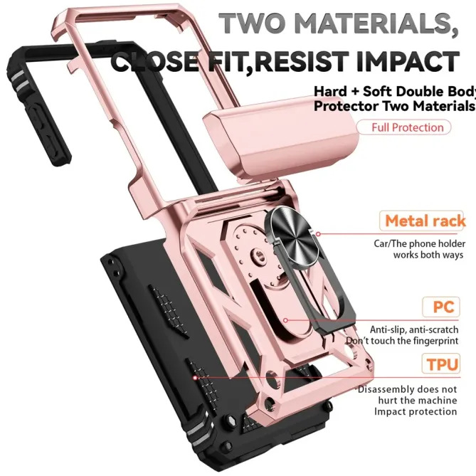 Coque Samsung Galaxy Z Flip 7 Kickstand Charnière Dragonne