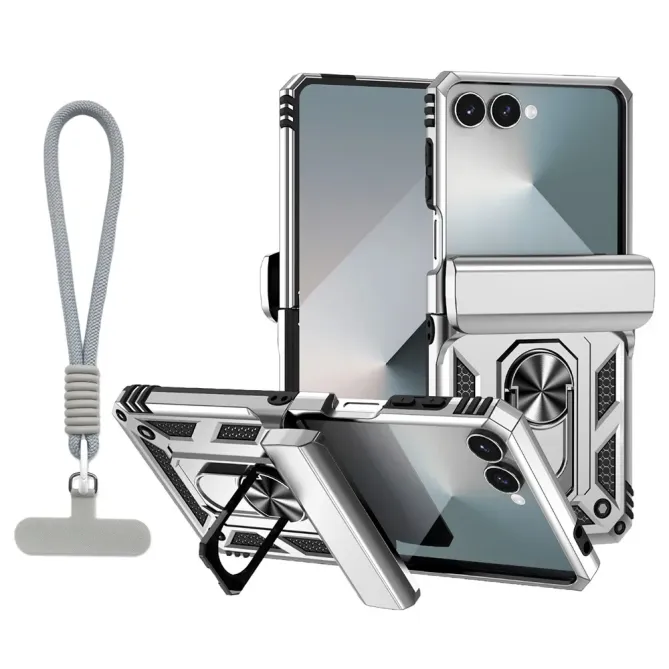 Coque Samsung Galaxy Z Flip 7 Kickstand Charnière Dragonne