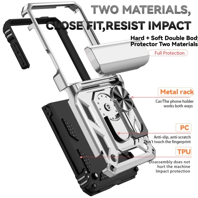 Coque Samsung Galaxy Z Flip 7 Kickstand Charnière Dragonne