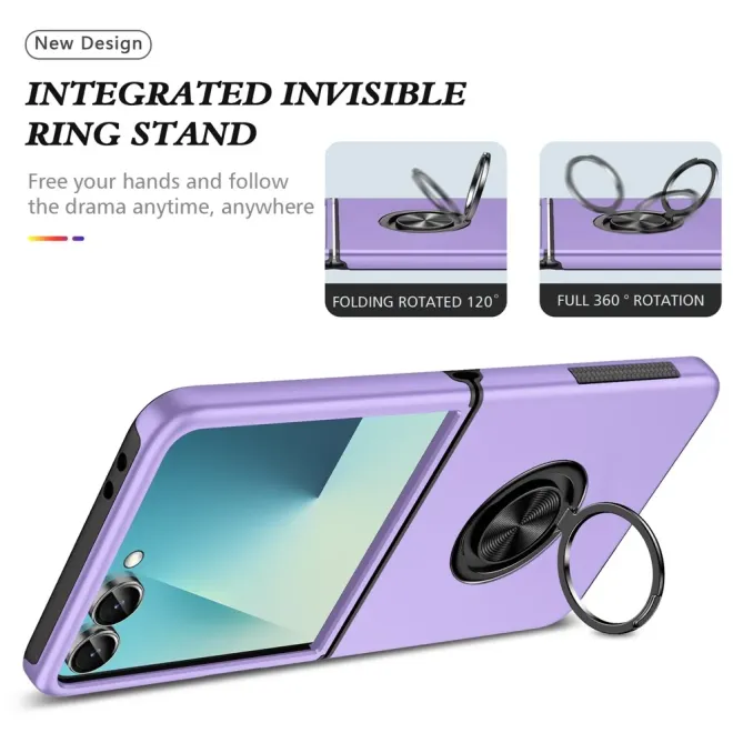 Coque Samsung Galaxy Z Flip 7 Anneau Rotatif Support PC