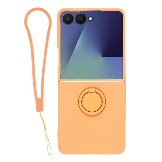 Coque Samsung Galaxy Z Flip7 Silicone Liquide Anneau Support