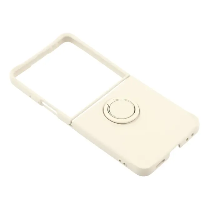 Coque Samsung Galaxy Z Flip7 Silicone Liquide Anneau Support