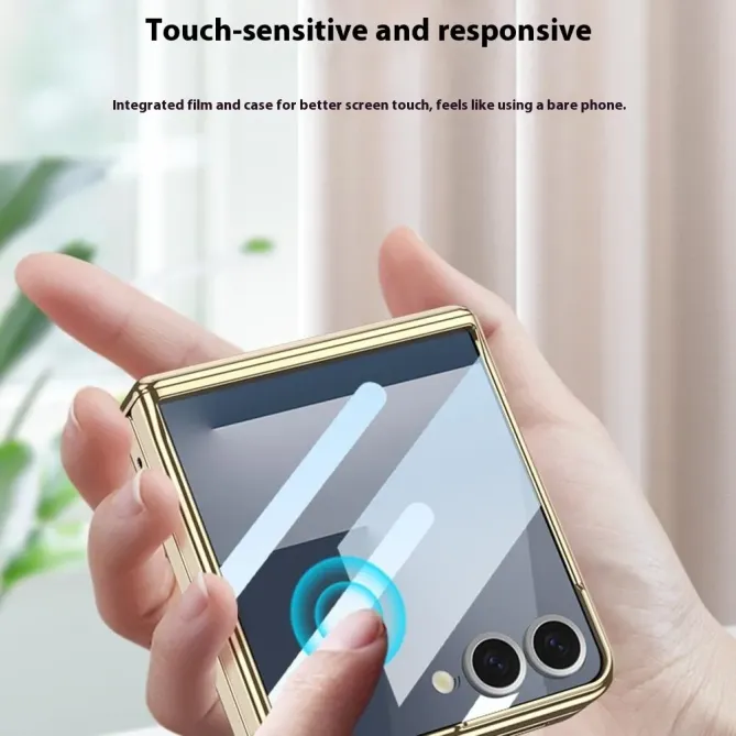 Coque Samsung Galaxy Z Flip 7 Magnétique avec Charnière Effet Cuir