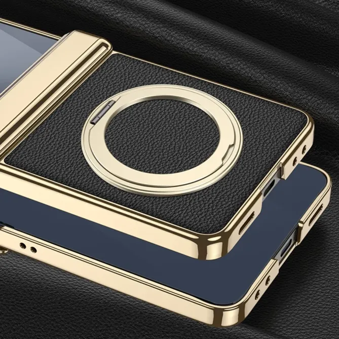 Coque Samsung Galaxy Z Flip 7 Magnétique avec Charnière Effet Cuir
