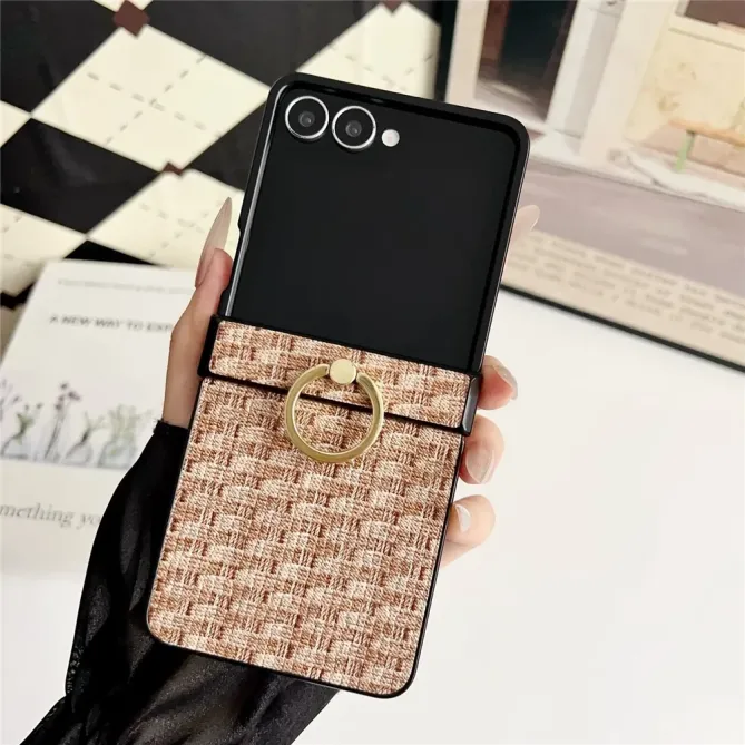 Coque Samsung Galaxy Z Flip 7 Anneau Tissé Support