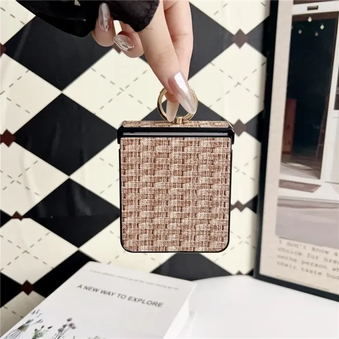 Coque Samsung Galaxy Z Flip 7 Anneau Tissé Support