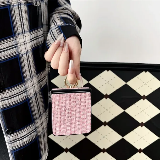 Coque Samsung Galaxy Z Flip 7 Anneau Tissé Support