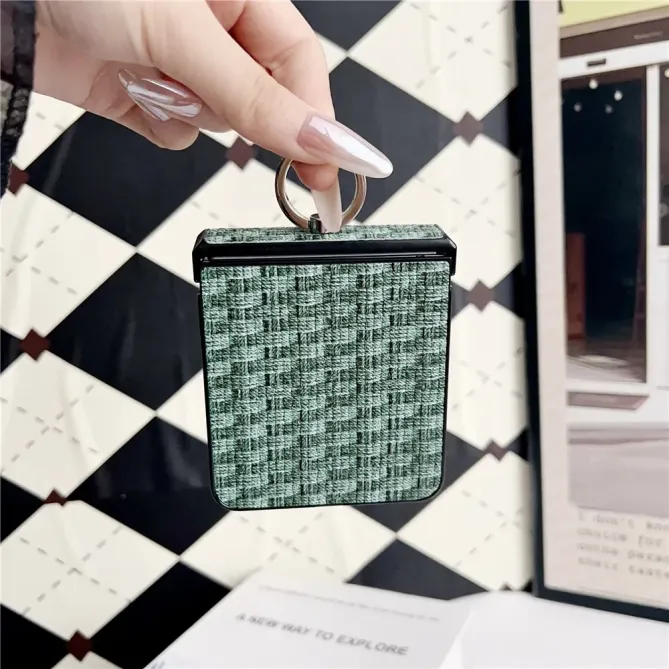 Coque Samsung Galaxy Z Flip 7 Anneau Tissé Support