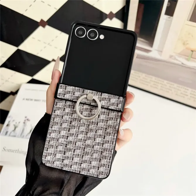 Coque Samsung Galaxy Z Flip 7 Anneau Tissé Support