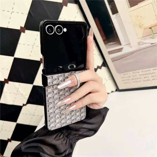 Coque Samsung Galaxy Z Flip 7 Anneau Tissé Support