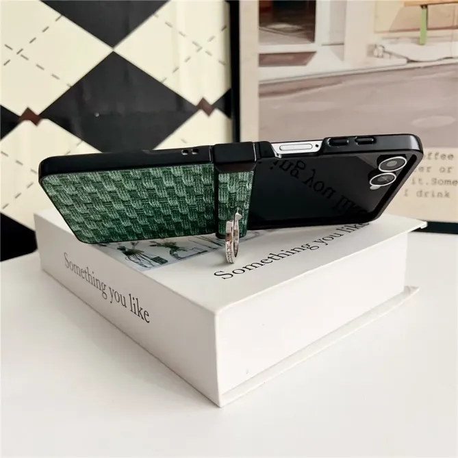 Coque Samsung Galaxy Z Flip 7 Anneau Tissé Support