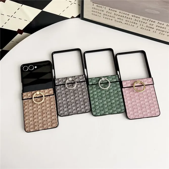 Coque Samsung Galaxy Z Flip 7 Anneau Tissé Support