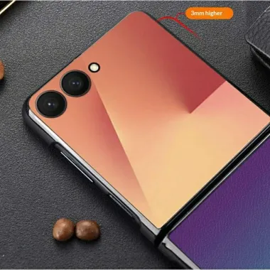 Coque Samsung Galaxy Z Flip 7 Dégradé Texture Cuir