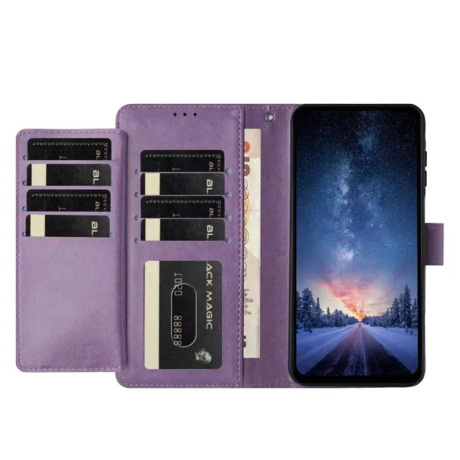 Housse Samsung Galaxy A57 Multi-Portefeuille 8 Emplacements