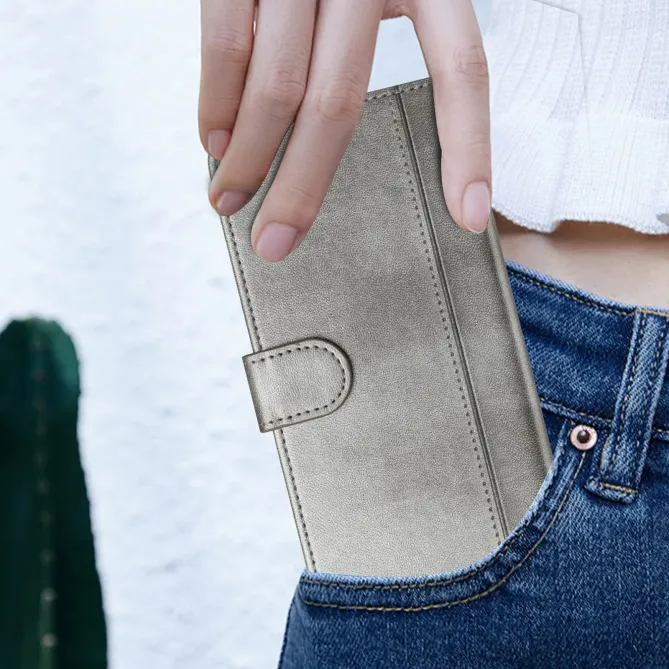 Housse Samsung Galaxy A57 Texture Cuir Rétro avec Dragonne