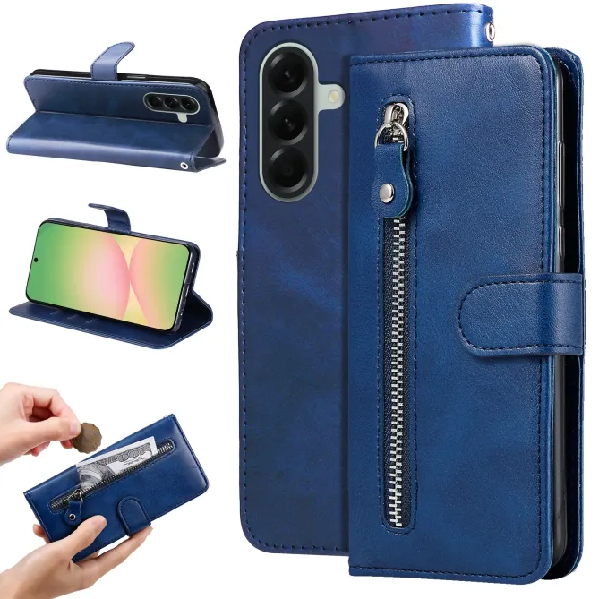 Housse Samsung Galaxy A57 Simili Cuir Portefeuille Zippé