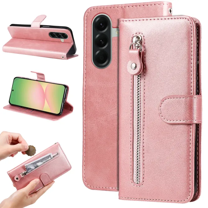 Housse Samsung Galaxy A57 Simili Cuir Portefeuille Zippé