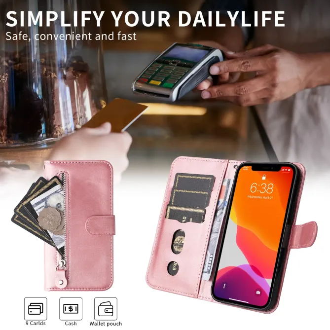 Housse Samsung Galaxy A57 Simili Cuir Portefeuille Zippé