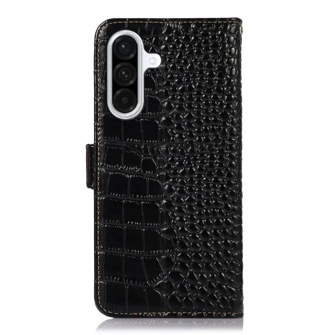 Housse Samsung Galaxy A57 cuir véritable aspect croco