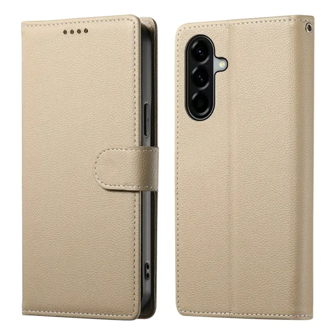 Housse Samsung Galaxy A57 Cuir Texture Grainée avec Lanière
