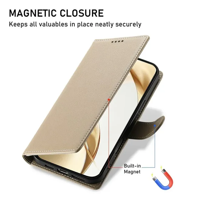 Housse Samsung Galaxy A57 Cuir Texture Grainée avec Lanière