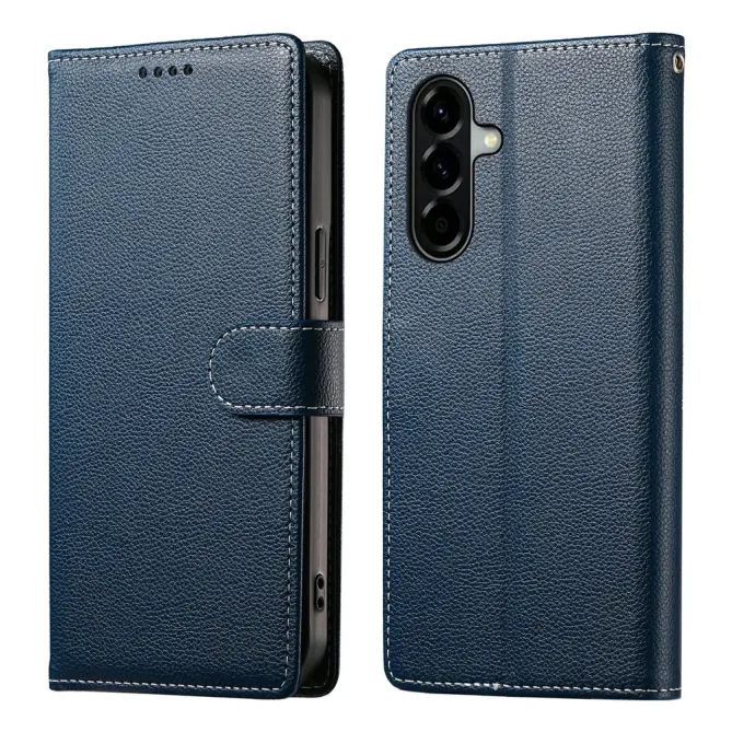 Housse Samsung Galaxy A57 Cuir Texture Grainée avec Lanière