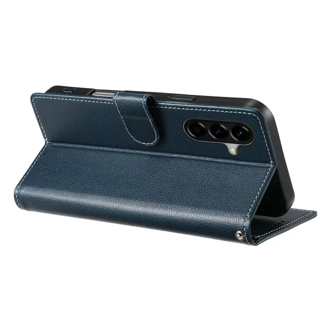 Housse Samsung Galaxy A57 Cuir Texture Grainée avec Lanière