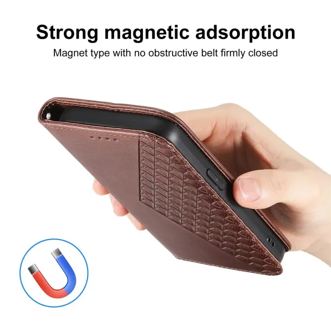 Housse Samsung Galaxy A57 Aspect Cuir Lisse au Design Géométrique