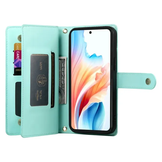 Housse Samsung Galaxy A57 Porte-Cartes Zippé avec Dragonne