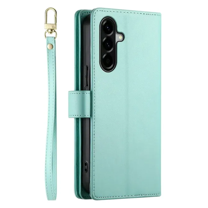 Housse Samsung Galaxy A57 Porte-Cartes Zippé avec Dragonne