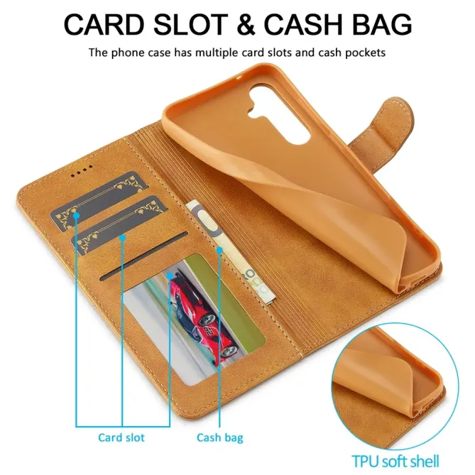 Housse Samsung Galaxy A57 LC.IMEEKE Simili Cuir